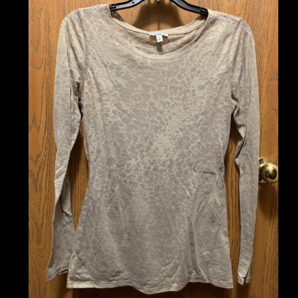 Express snake skin print long sleeve top